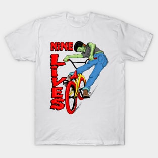 Nine lives BMX turndown T-Shirt